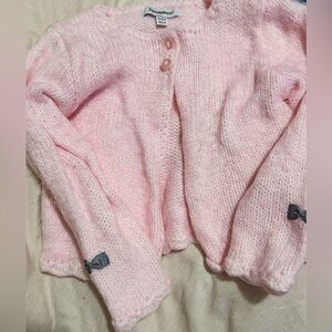 3pommes girls pink cardigan